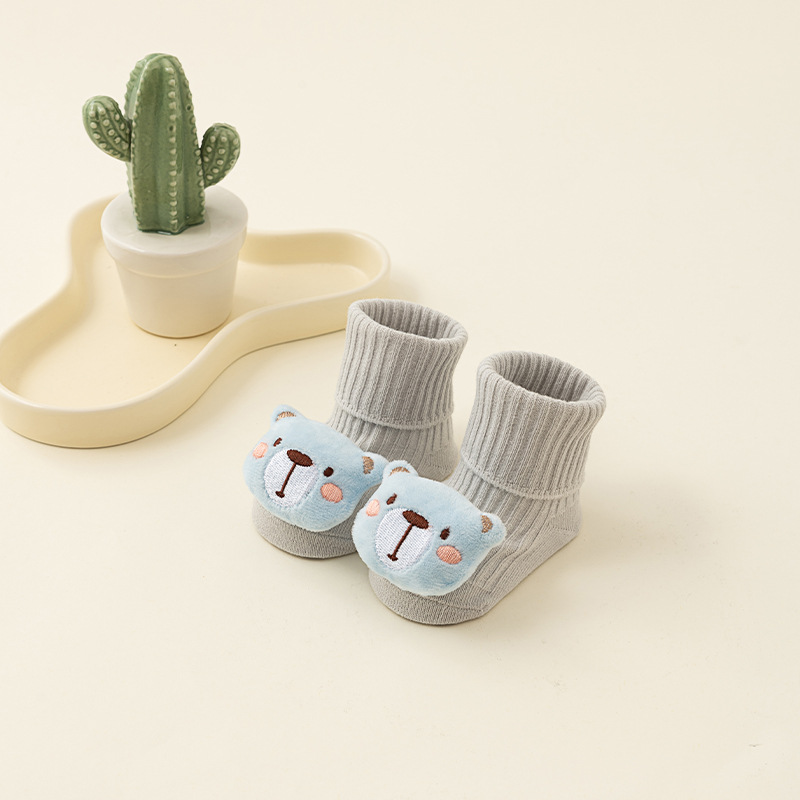 Picture of Newborn baby socks class a cotton spring and autumn non-slip boys and girls baby cartoon doll tube floor socks wholesale 1