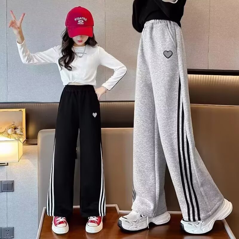 Girls' Loose Casual Pants Western Style Fashionable 2025 New Spring and Autumn Outer Wear Sports Pants Children's Autumn Wide Leg Pants