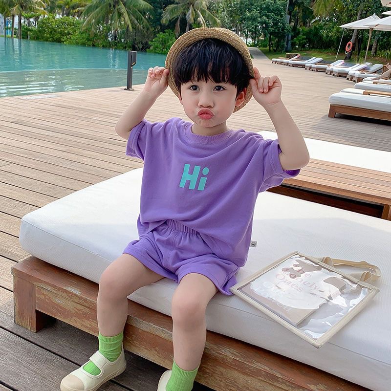 Picture of Boys' summer suit 2024 new style baby summer short sleeve children's summer children's summer clothes summer