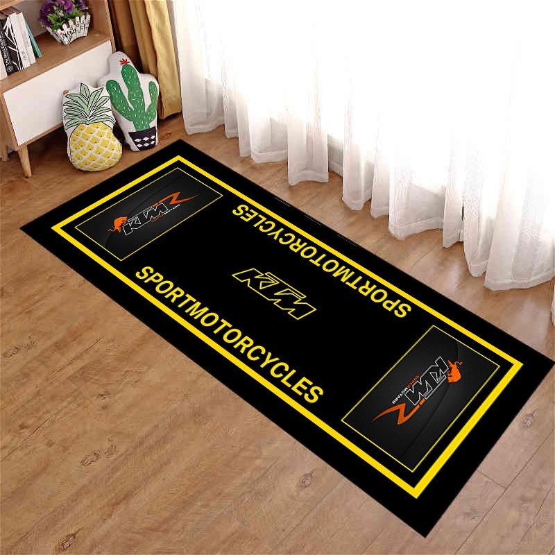 Picture of Motorcycle enthusiast carpet motorcycle display Harley Honda Ducati bedroom bedside blanket cross-border racing floor mat