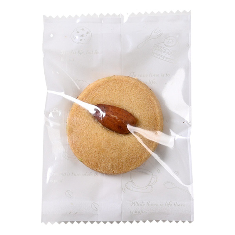 New thickened baking cookie packaging bag separate small packaging bag snowflake crisp machine seal bag transparent candy bag