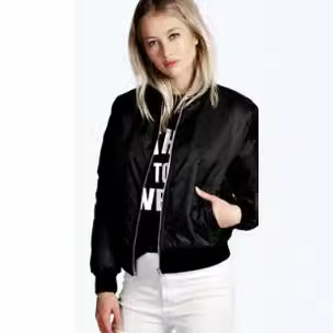 Picture of ebay AliExpress Explosions European and American Autumn and Winter New Solid Color Short Fashion Zipper Jacket