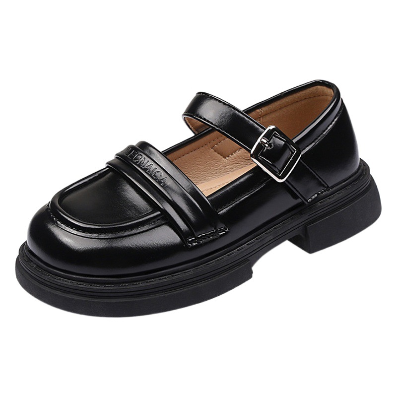 Girls' Leather Shoes 2025 Spring New Soft Sole Children's Middle and Large Children's Student Performance School Shoes Little Girls Princess Shoes