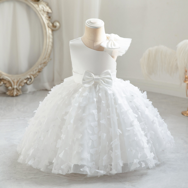 Picture of Girls Princess Dress Mesh Children's Dress 2025 New Girls Middle School Puff Skirt Birthday First Year Dress Skirt Wholesale