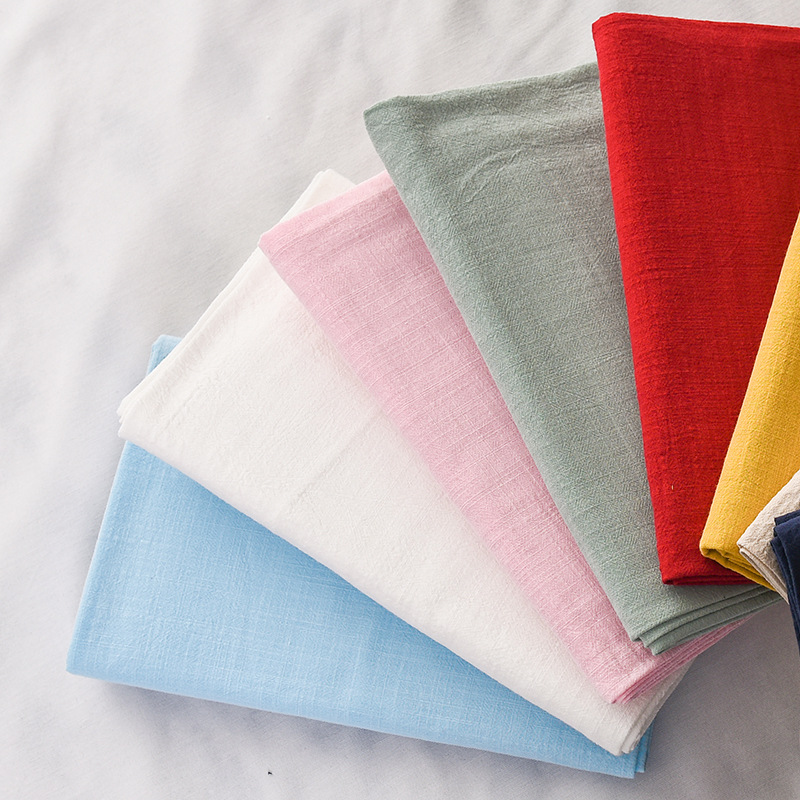 Picture of Plain 21*21 yarn woven bamboo cotton linen fabric artistic Zen clothing cotton washed bamboo cotton fabric