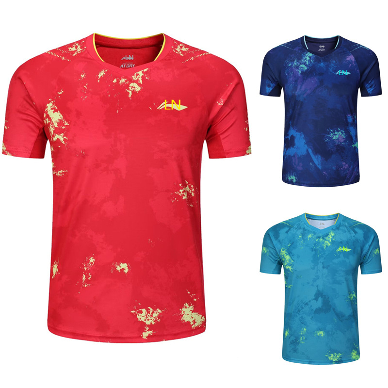 New Table Tennis Suit New National Team Boys and Girls Quick-drying Breathable Student Training Short-sleeved volleyball Suit 25006