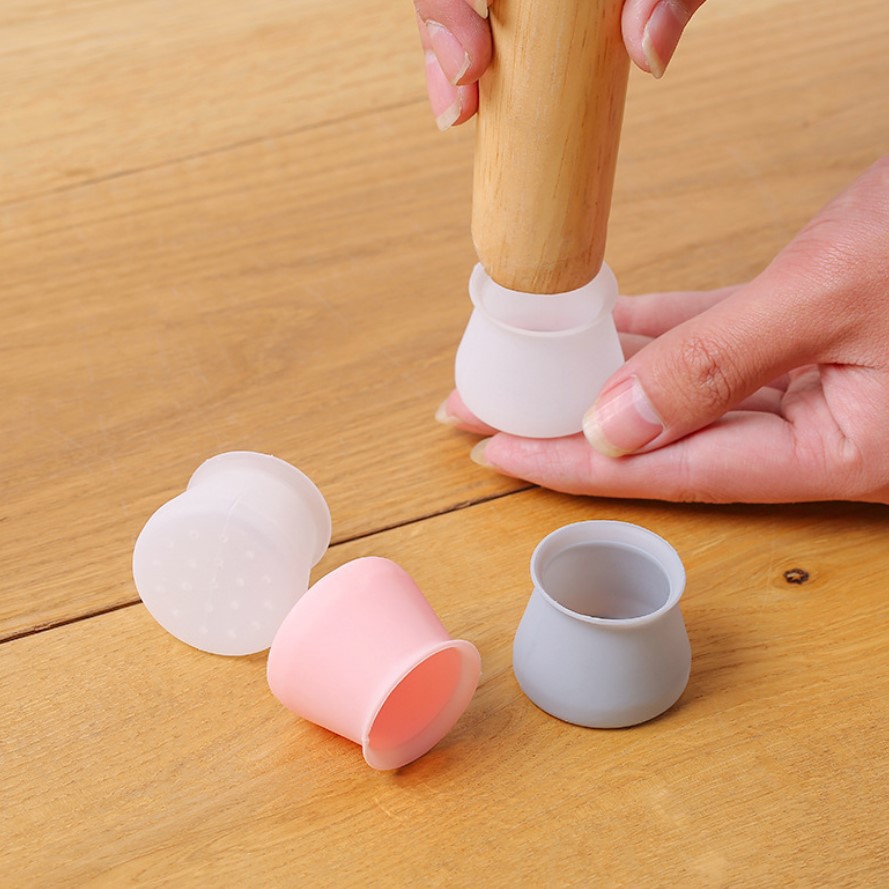 Picture of Wear-resistant Non-slip Silicone Table and Chair Foot Cover Chair Stool Table Foot Mat Dining Room Table Chair Leg Mute Protective Cover