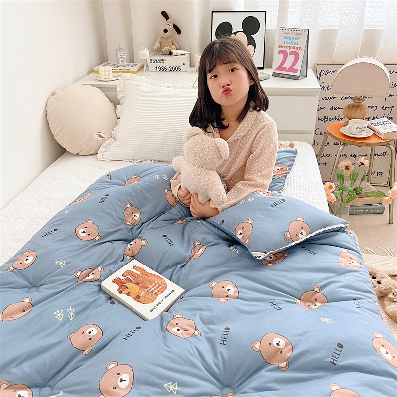 Picture of mikiA Knitted Cotton Soybean Quilt Spring and Autumn Quilt Baby Cotton Children's Quilt Thickened Warm Winter Quilt