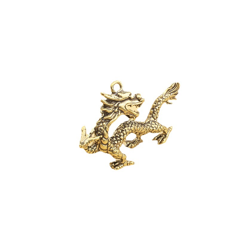 Picture of Three-dimensional Zodiac Brass Zodiac Car Keychain Accessories Copper Birth Year Copper Hanging Ornaments Wholesale