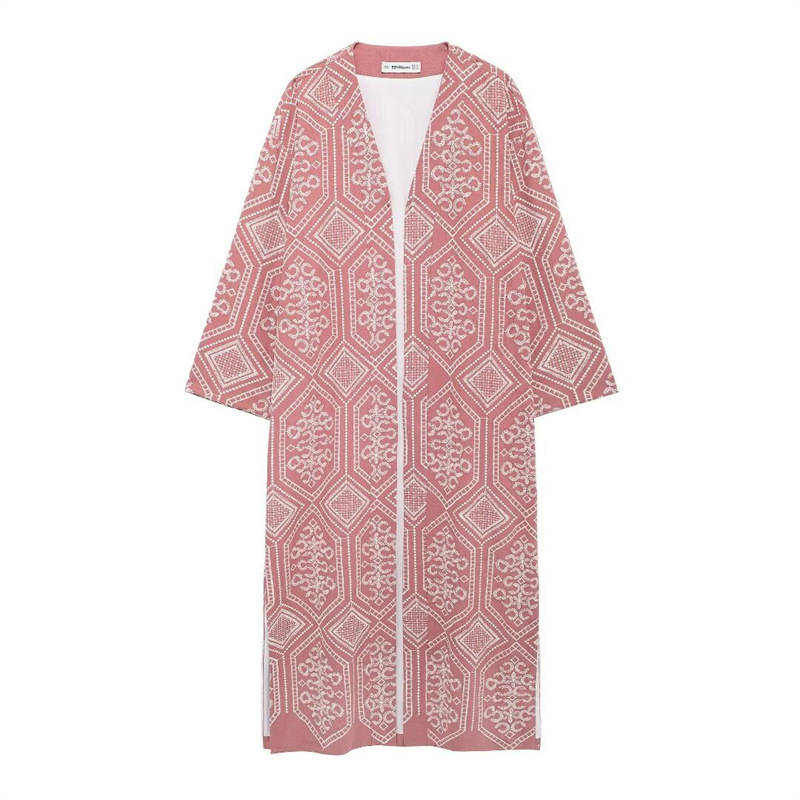 SAW AliExpress cross-border new European and American style women's fashion temperament embroidery kimono style outerwear pants