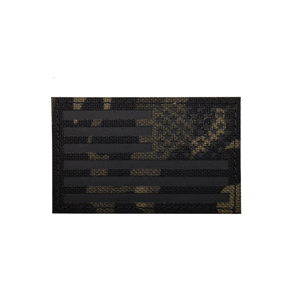Picture of Haike Outdoor Spot Laser Cut American Ir Reflective Tactical Morale Badge Reflective Velcro Strip Flag