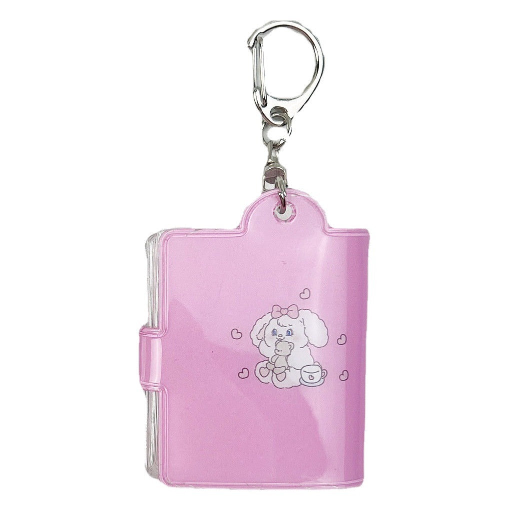 Love Album Keychain One-inch Large 1-inch Photo ID Storage Album Mini Big Head Sticker Portable Album
