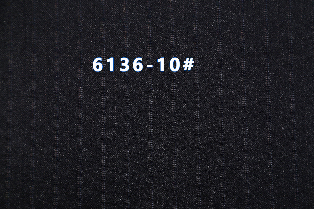 Picture of Premium Suit Fabric Tr Striped Uniform Fabric Tr Fabric High-Grade Gray Blended Pants Suit Fabric 6136
