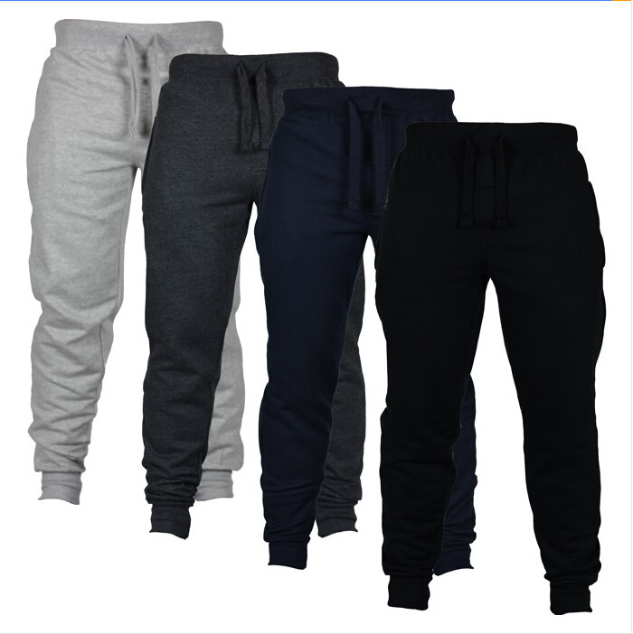 Picture of Men's casual solid color all-matching sweatpants spring and autumn sports breathable harem pants fashionable all-matching ankle-tied pants