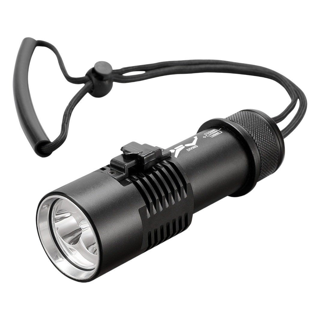 Cross-border new mini P70 diving flashlight LED outdoor 80 meters diving exploration aluminum alloy flashlight