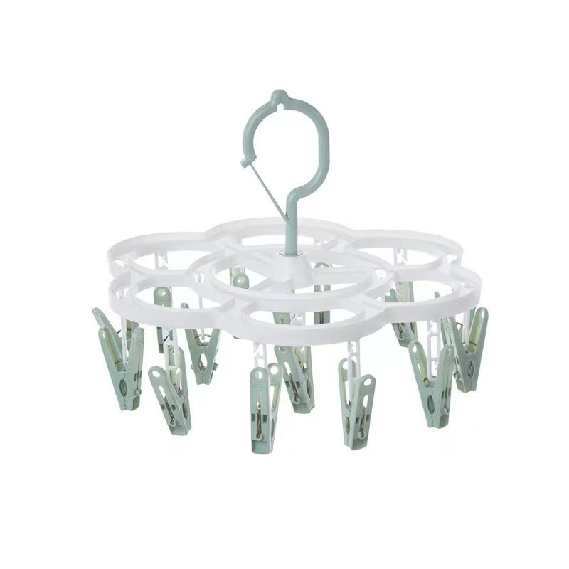 Picture of Thickened 32 Drying Rack Multifunctional Plastic Foldable Household Windproof Multi-clip Drying Rack Underwear Panties Socks