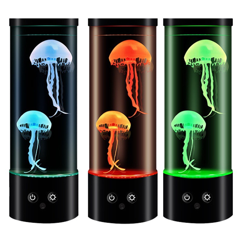 Cross-Border Ready Stock Jellyfish Lamp Led High-Brightness Eye-Protection Night Light Creative Children's Room Bedroom Decoration Factory Super Bright