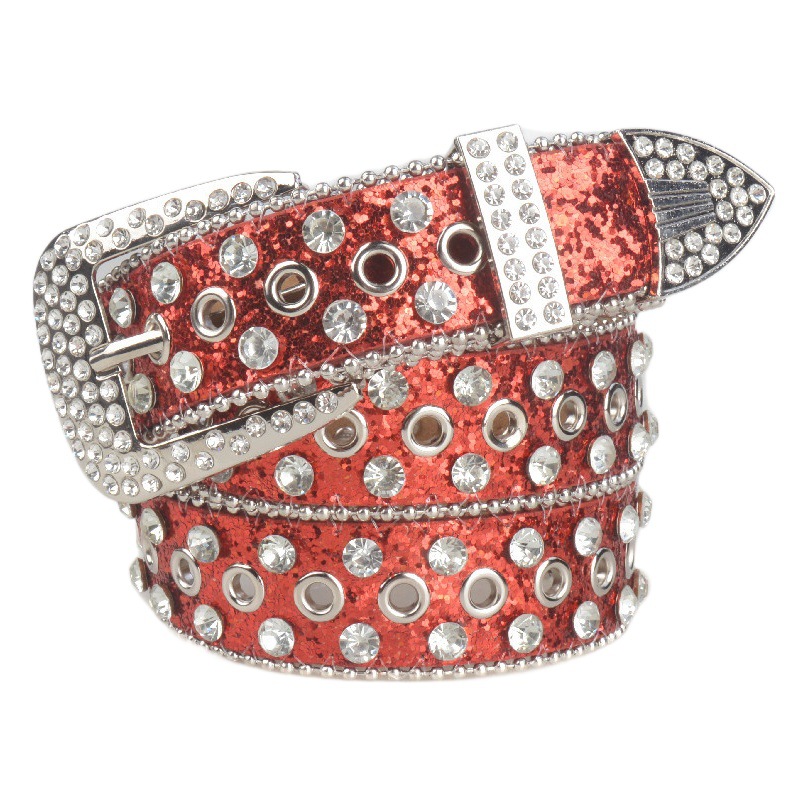 European and American Rhinestone Belt Women's Crystal Diamond-encrusted Fashion All-match Decoration Full Diamond Flash Diamond Belt Diamond Belt Fashion Women's Long