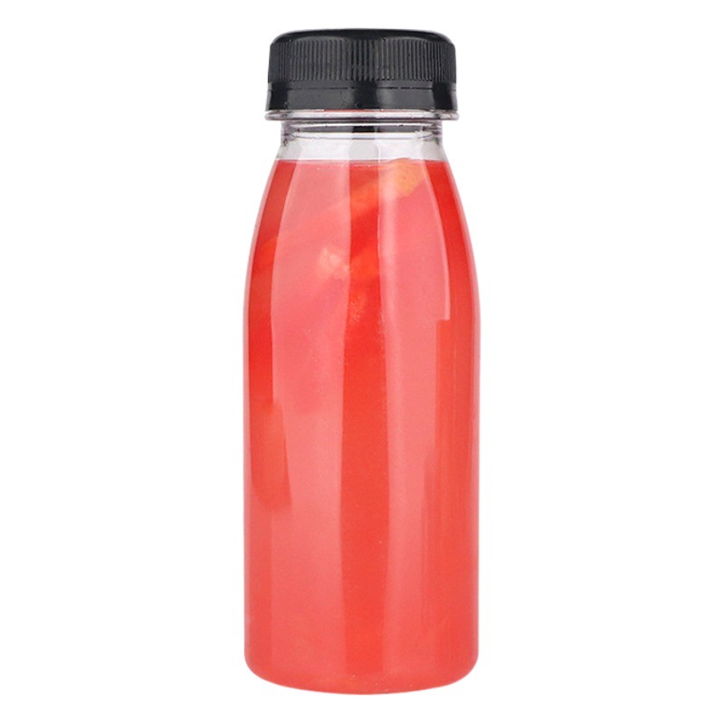 Wholesale 200ml Plastic Bottle Food Grade 38-Port Internet Celebrity Beverage Bottle Transparent Disposable Milk Tea Bottle Seal