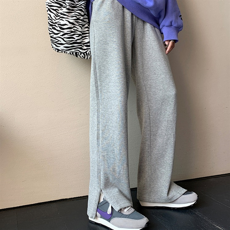Large Size Women's Sports Pants Women's Loose All-match Spring 2021 New Style Open Wide Leg Casual Sweatpants for Outer Wear