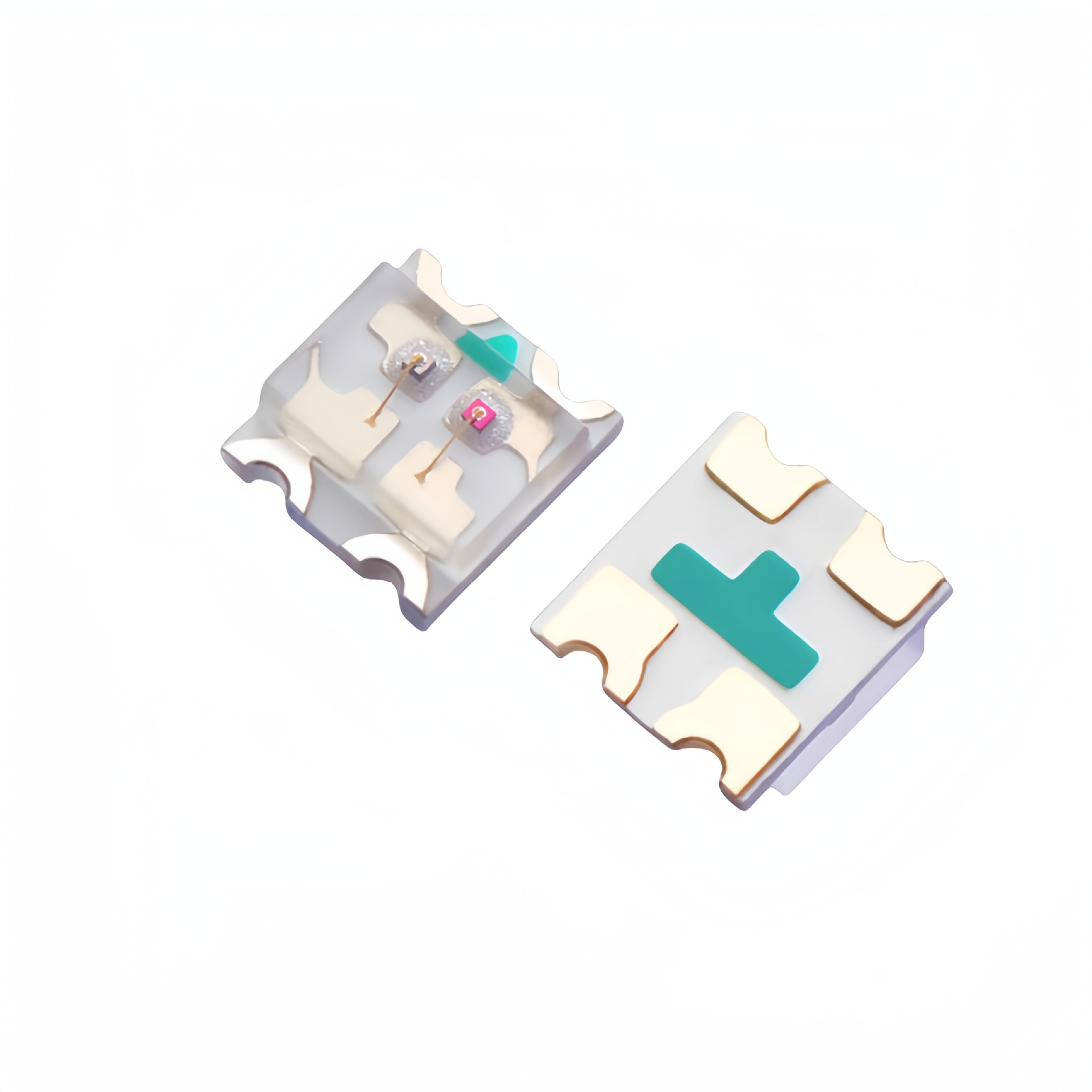 Picture of SMD LED 1615 red ice blue two-color highlight 0603 red ice blue two-color SMD LED
