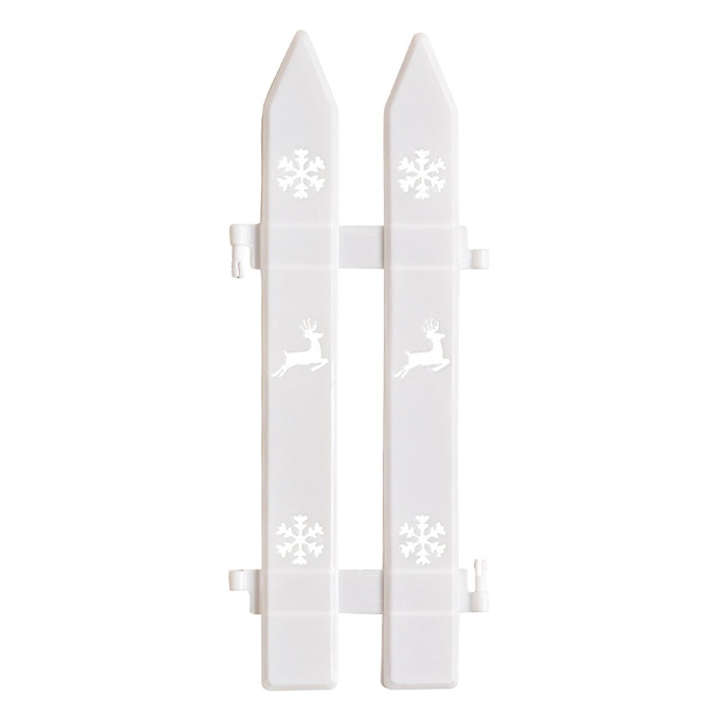 Christmas fence 1.5 m1.8 creamy-white hollow fence Christmas tree fence scene layout Christmas props