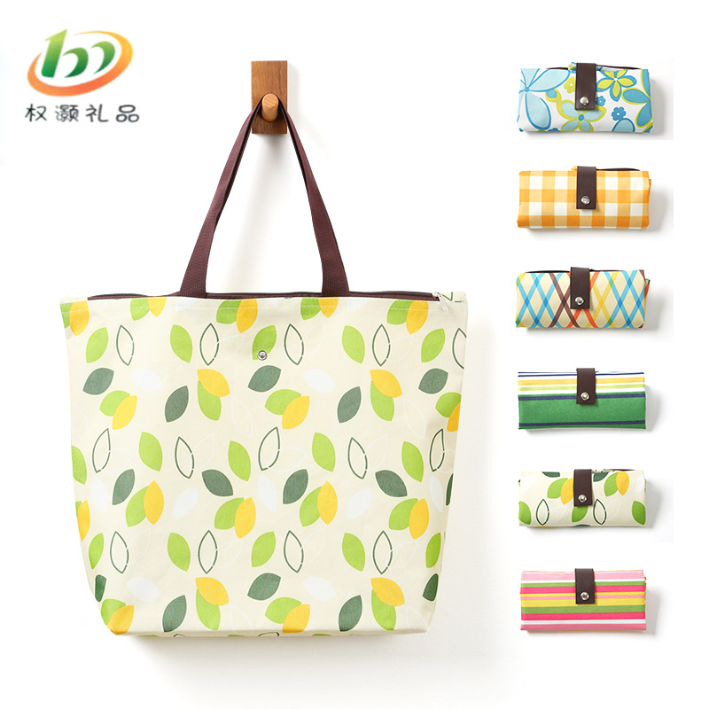 Picture of Oxford Cloth Foldableing Shopping Bag Satchel Shopping Bag Satchel Advertising Environmentally Friendly Foldableable Grocery Shopping Bag Customization