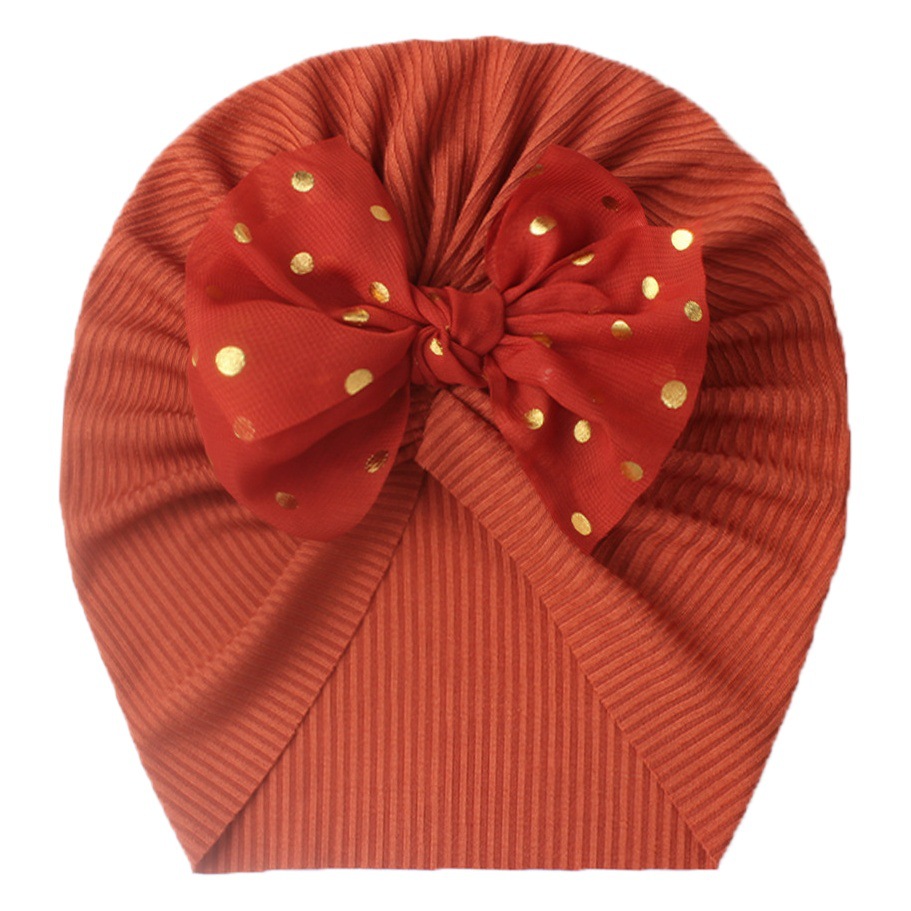 Ins European and American Seasonal New Thread Baby Headwear Children's Bow Pullover Cap Baotou Cap Baby India Cap