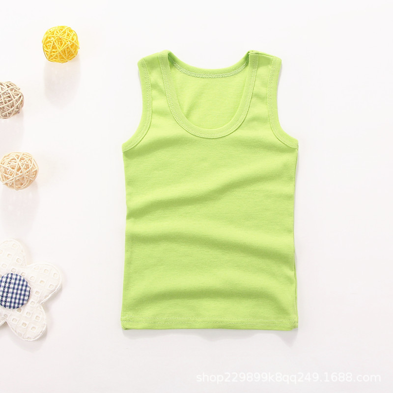 Picture of Children's vest Pure Cotton Boys' I-shaped hurdle girls' small sling children's underwear summer girls' base