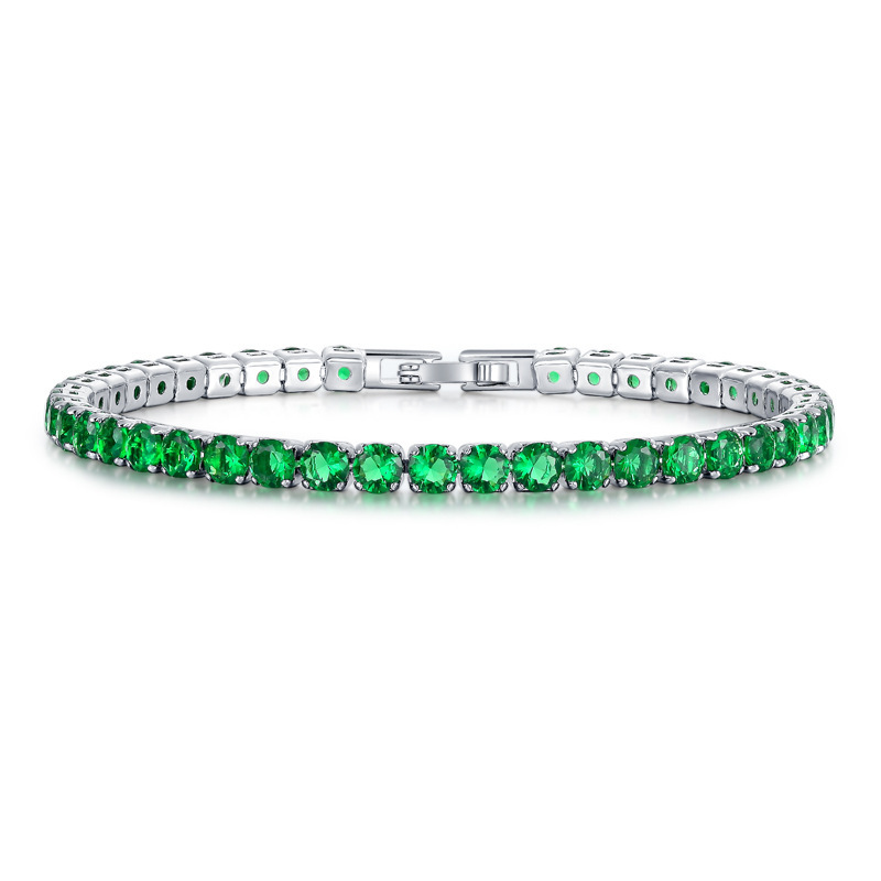Picture of 4.0mm zircon tennis bracelet for men and women fashion simple bracelet jewelry ins cross-border factory wholesale