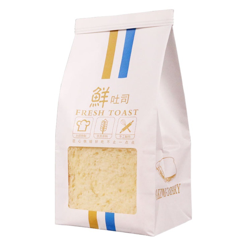 Baking Toast Bread Packaging Bag Curled Fresh Toast Large 450g 6 Pieces Toast Bag Toast Bag