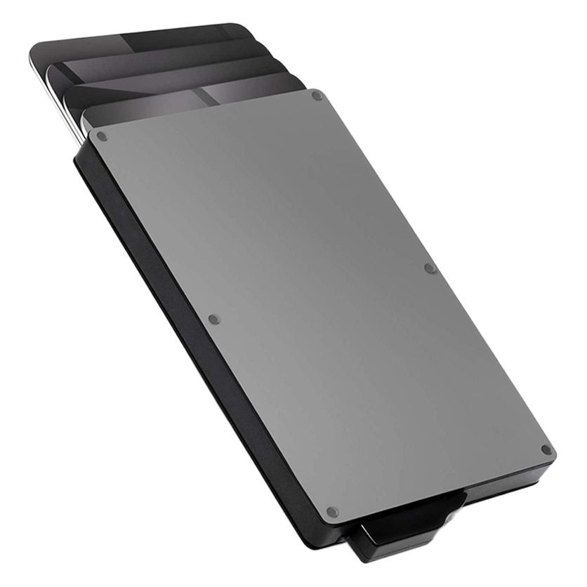 Amazon Men's Metal Card Holder Men's Business Aluminum Alloy Automatic Bullet Card Multiple Card Slots Automatic Card Box Card Holder