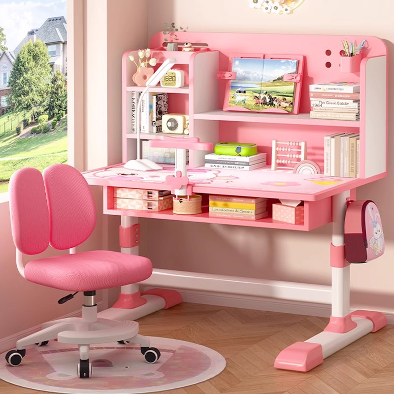 Liftable Primary School Students' Home Writing Desk Special Desk and Chair suit Homework Small Table Children's Study Table