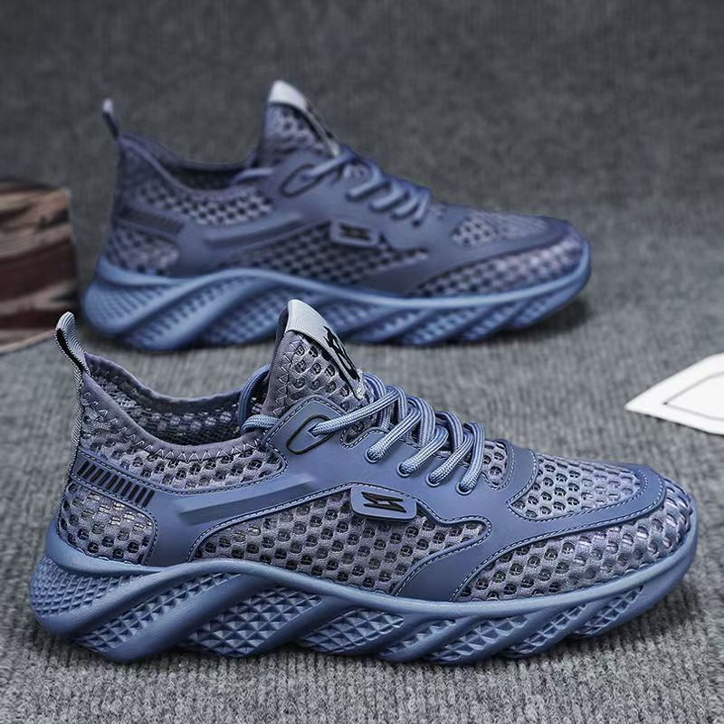 Sports Shoes Men's New Summer Breathable Thin Men's Shoes Mesh Hollow Sports Comfortable Lightweight Trendy Running Shoes