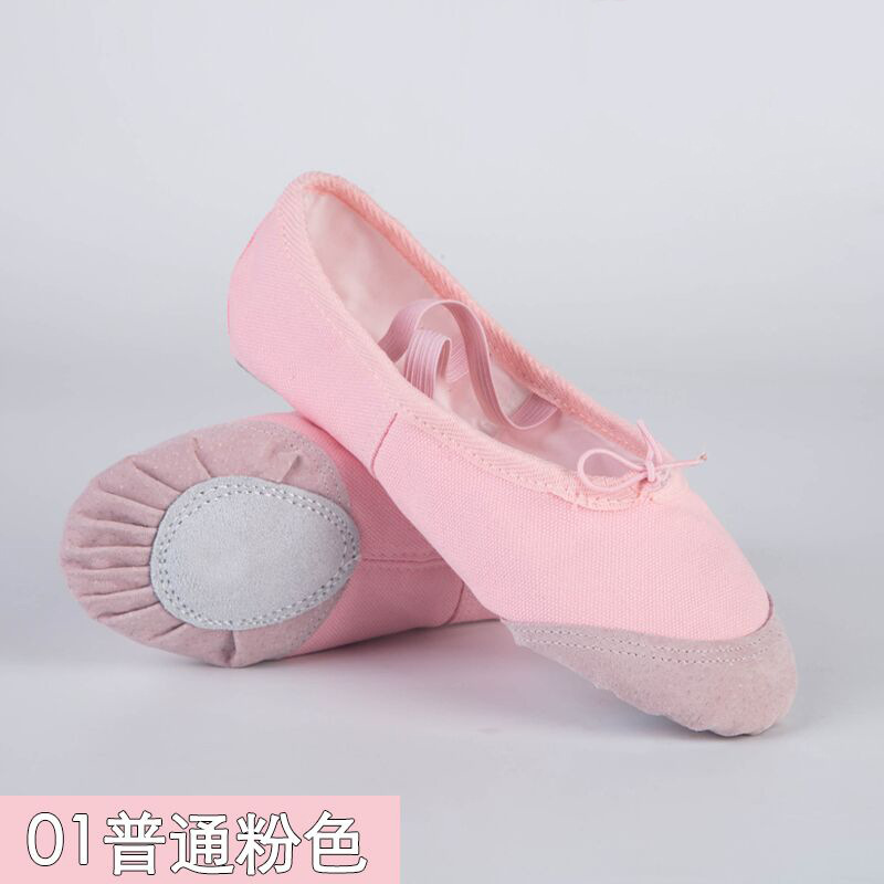 Picture of Children's Dancing Shoes No Straps Leather Toe Girls Dancing Shoes Practice Shoes Adult Children's Girls' Yoga Shoes Ballet