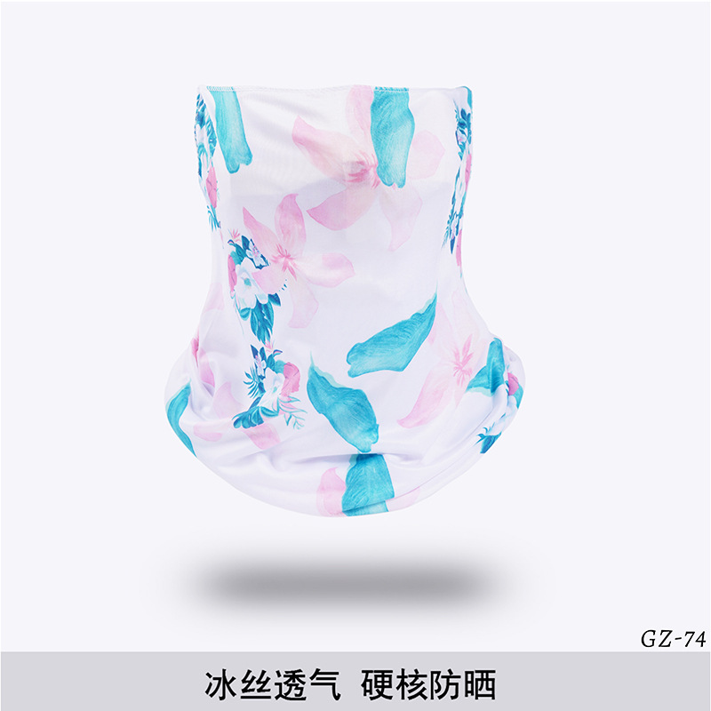 Picture of Outdoor ice silk mask changeable ear scarf men's and women's bicycle riding hood collar sun protection scarf summer