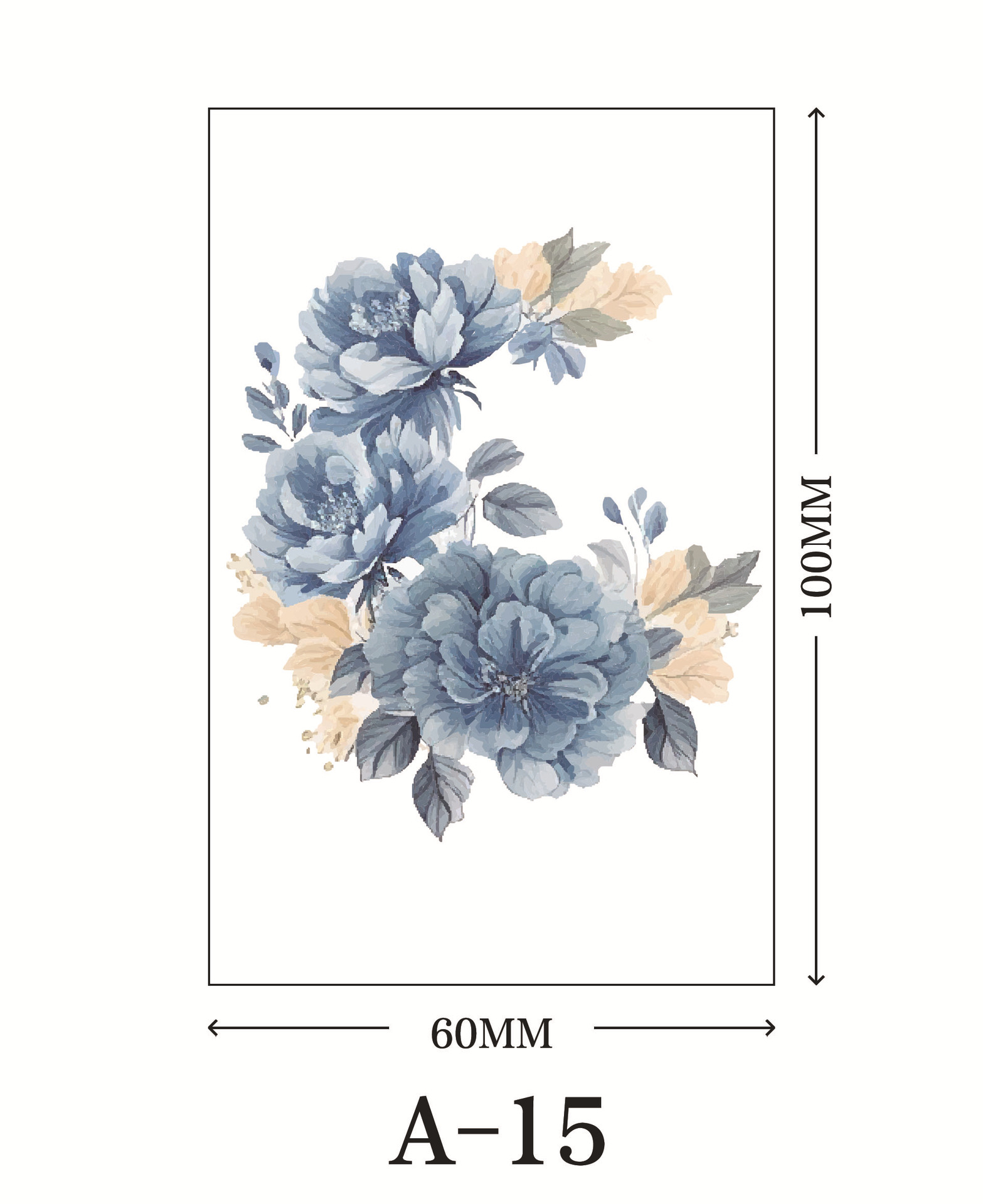 Picture of New cross-border rose flower tattoo stickers small fresh net red color tattoo stickers factory wholesale waterproof and durable
