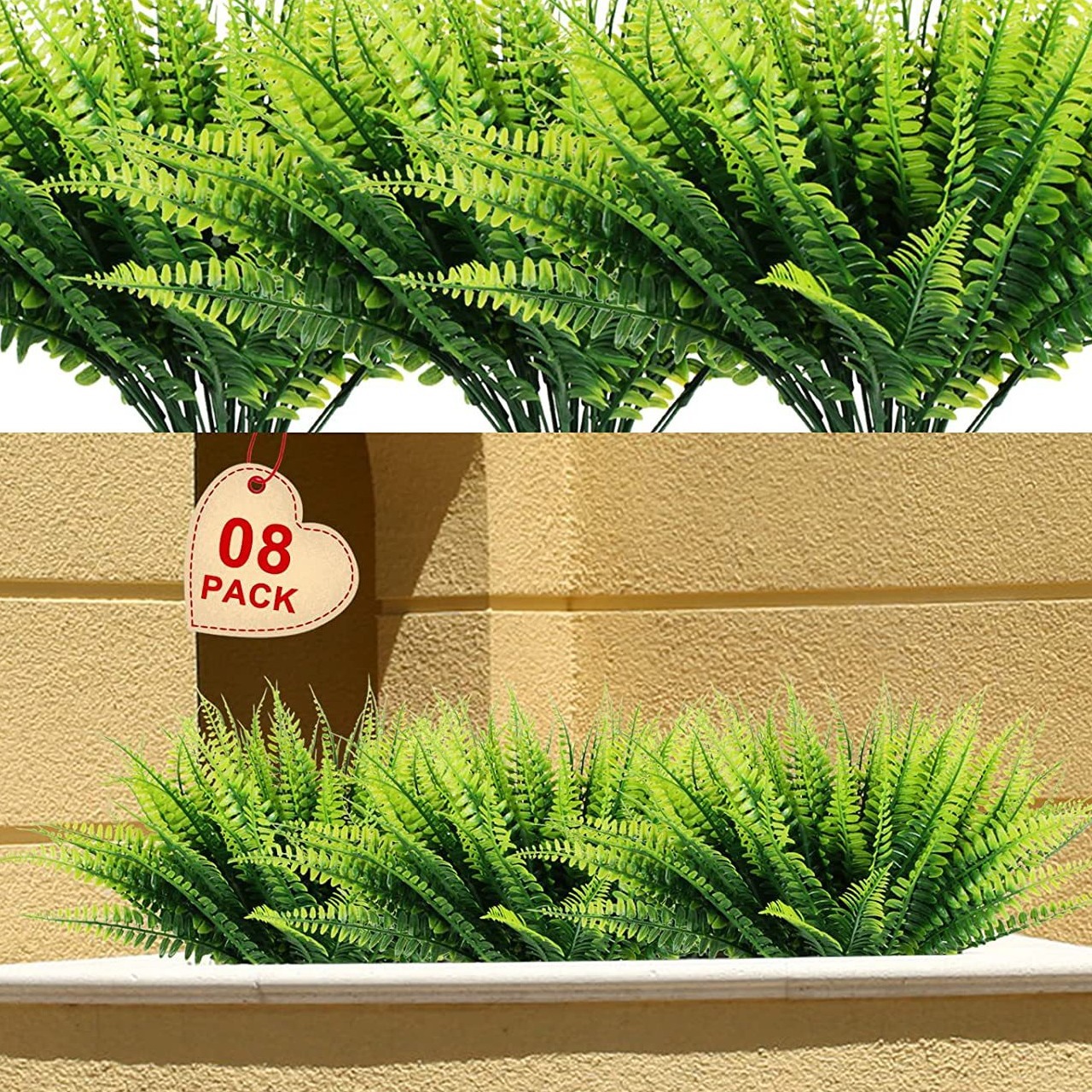 Picture of Cross-border artificial green plant 7 fork plastic flower spring grass rosemary stem Persian Fern eucalyptus inside and outside decorative partition plug