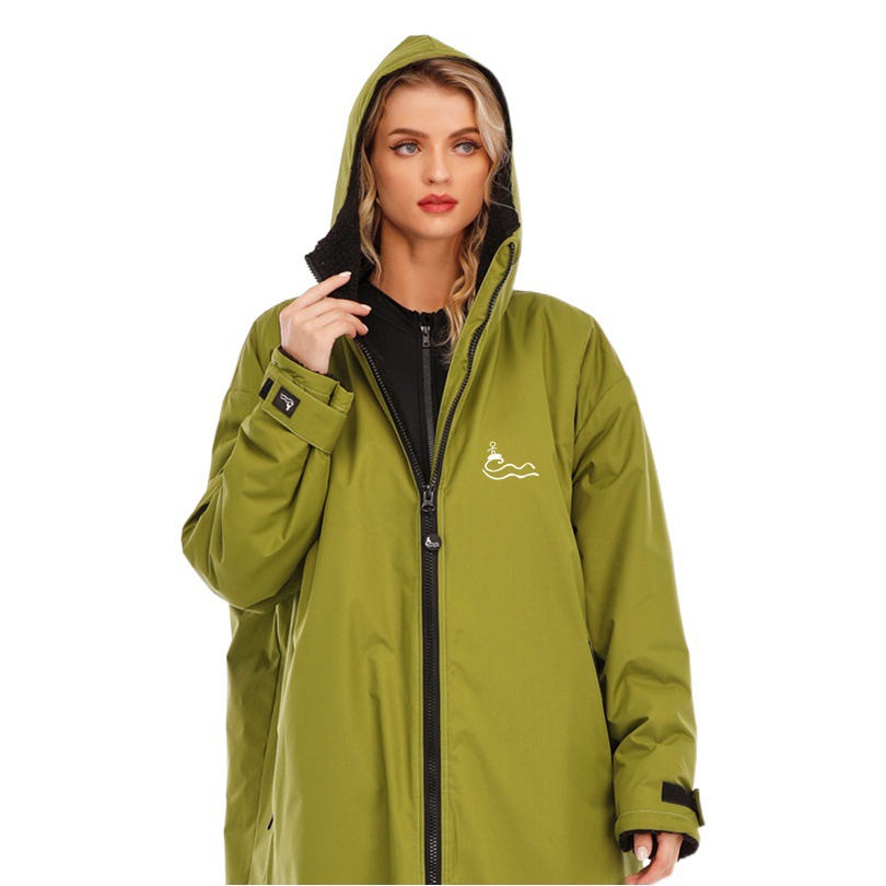 Cross-border Upgraded Thickened Winter Outdoor Cold-proof Jacket Coat Swimming Training Warm Bathrobe Surfing Diving Cape