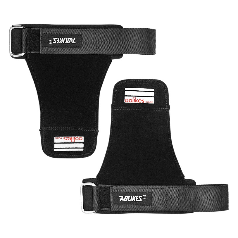 Factory booster belt pull-up grip belt fitness gloves cowhide non-slip palm protection men's sports wrist band
