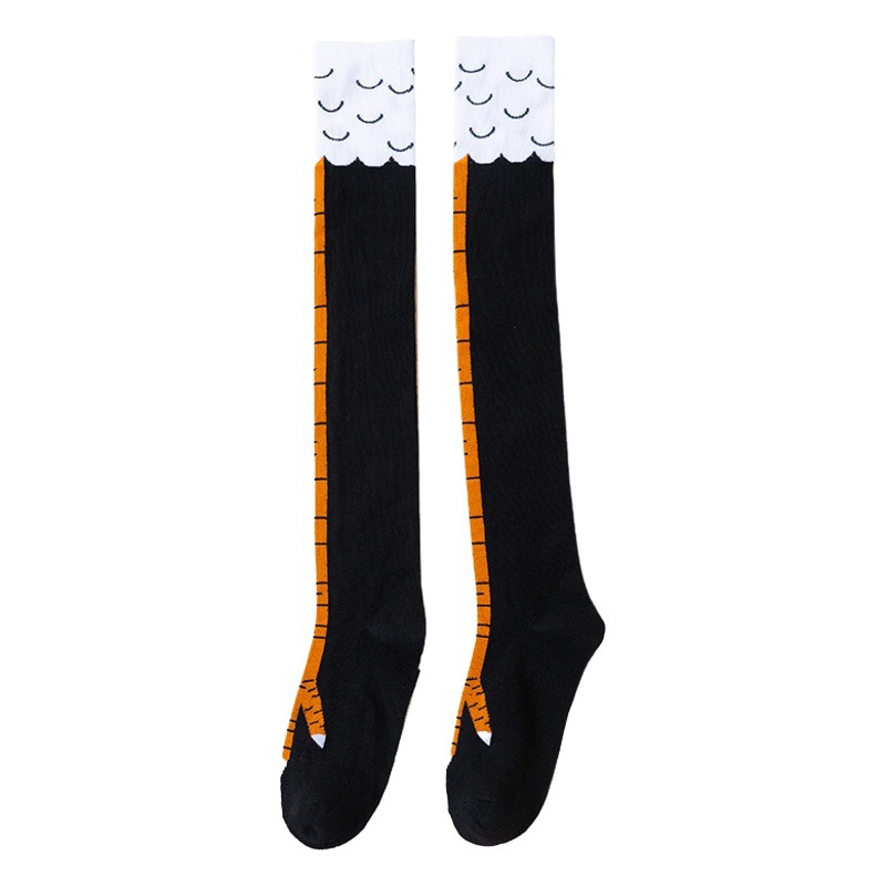 Women's knee-high chicken feet socks fitness with funny personality chicken feet socks realistic chicken feet socks 3D socks birthday gift