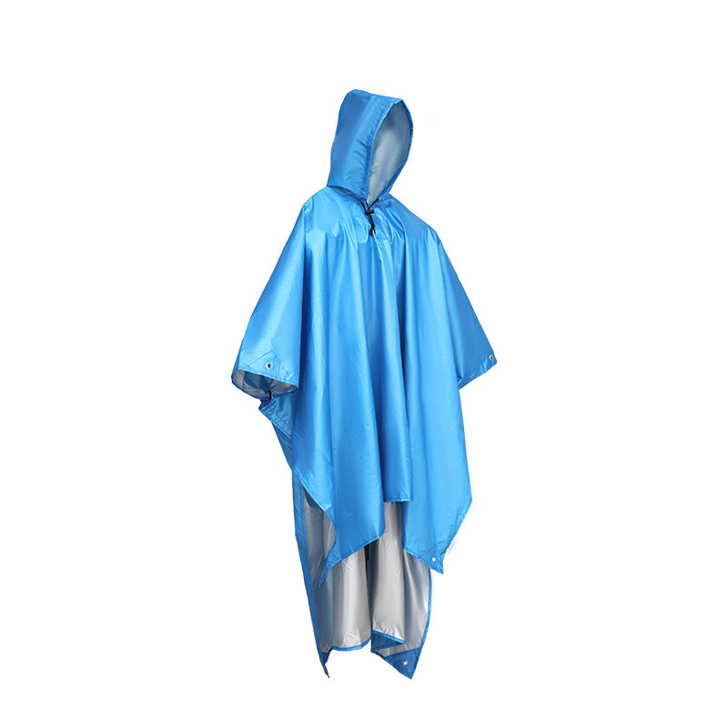 Picture of Cross-border Outdoor Three-in-one One-piece Raincoat Hiking Windproof Rainproof Riding Poncho Multifunctional Floor Cloth Delivery Storage Bag