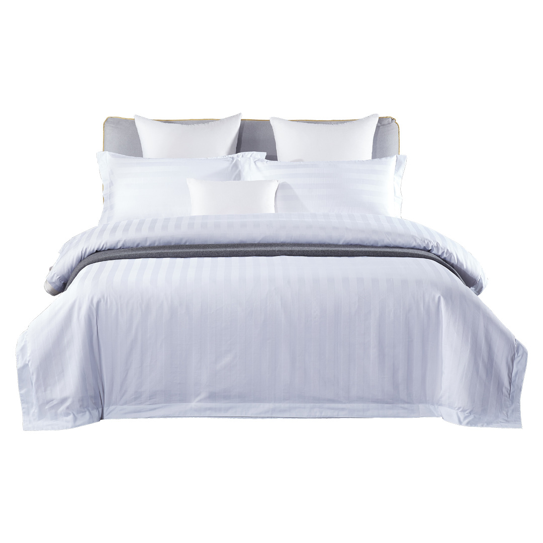 Picture of Cotton bedding hotel homestay hotel four-piece one-piece pure cotton simple satin bed sheet quilt cover pillowcase
