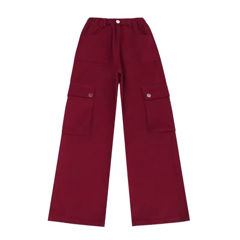 Picture of Girls' overalls spring and autumn 2024 new autumn and winter fleece-lined girls' pants children's autumn casual trousers
