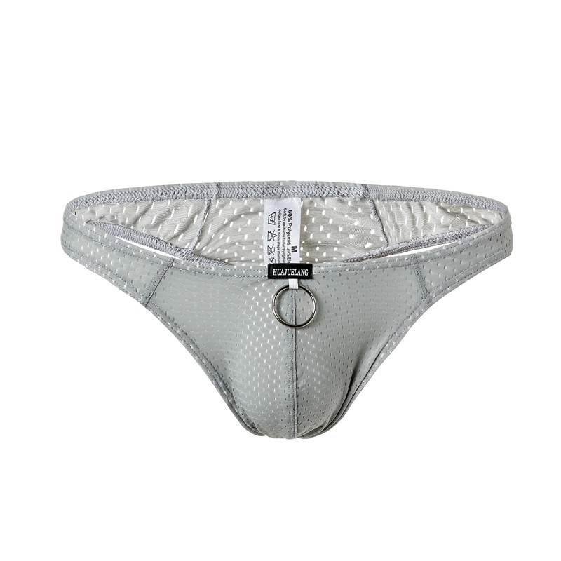 Picture of Thong men's sexy breathable fashion underwear honeycomb mesh ice silk nylon high-end comfortable T pants