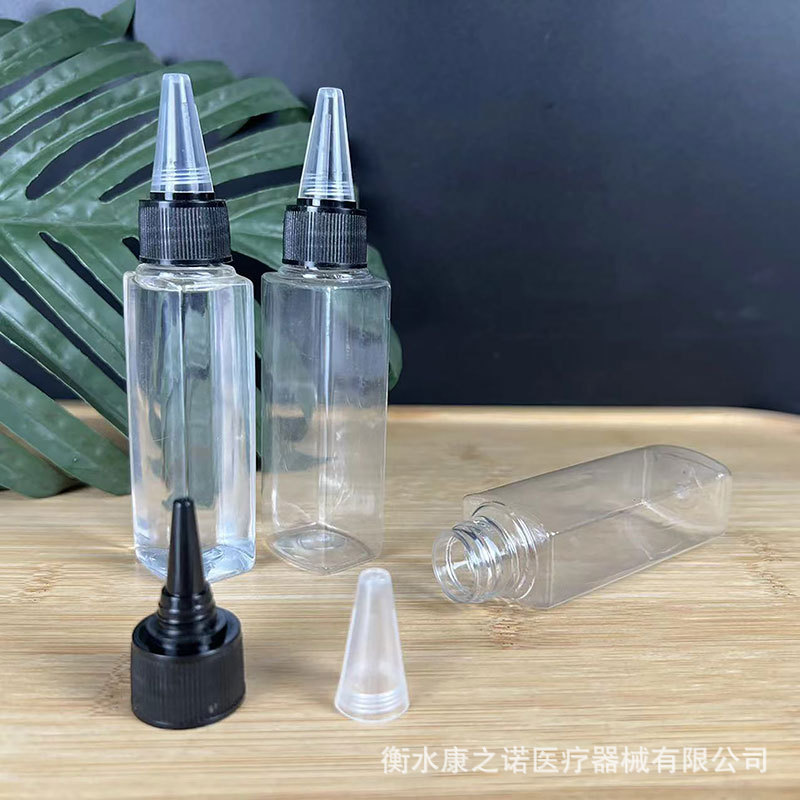 Processing and Customizing Transparent Plastic Bottles, Small Mouth Sealed Bottles, Liquid Dispensing Bottles, Pet Squeeze Tip Bottles, Dispensing Pots