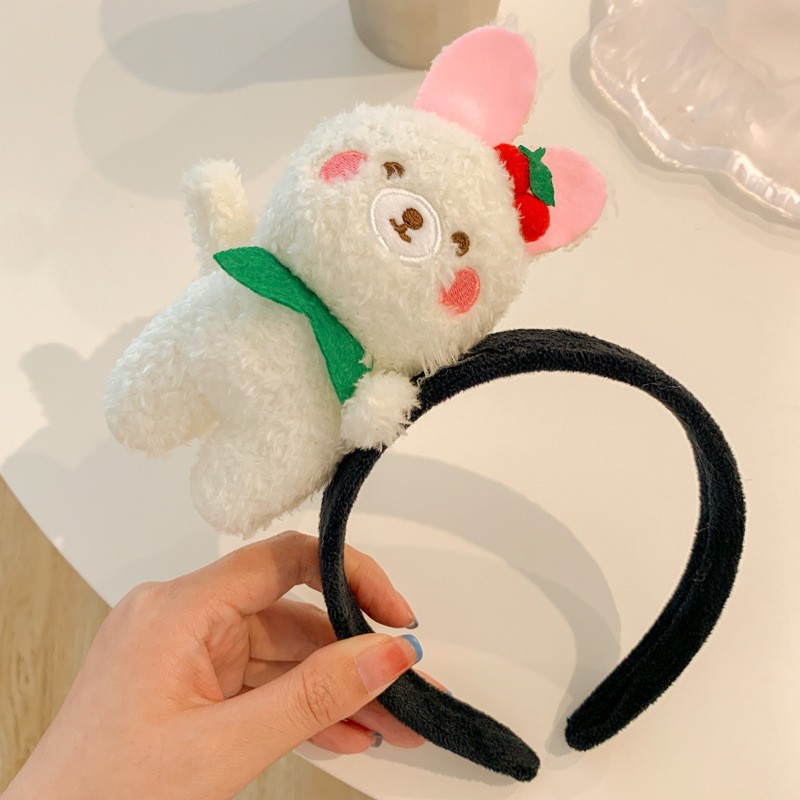 Picture of Special Headband for Face Washing for Women 2025 New Autumn and Winter Cute Bear Headband Hairband Hairpin Hair Accessory Plush Headwear