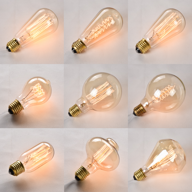 Dimmable New Retro Tungsten Filament Bulb E27 Screw Home Creative Art E14 Decorative Warm Light