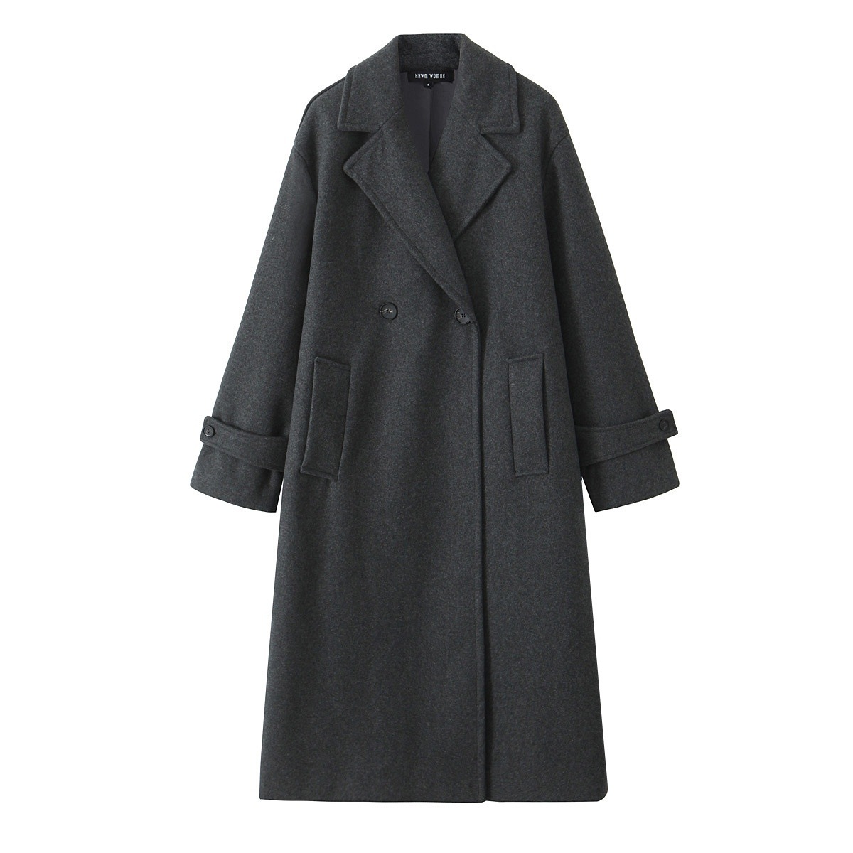 Picture of Women's Lapel Thickened Soft Loose Mid-length Woolen Coat Coat European and American Style 2024 Autumn and Winter New Coat