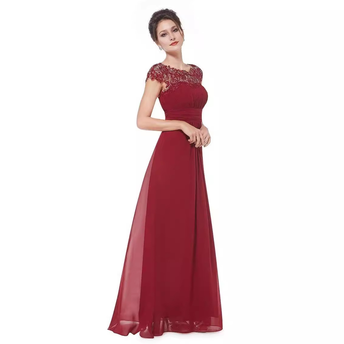 Picture of Elegant European bridesmaid dress Jane European elegant lace bridesmaid evening dress women's clothing